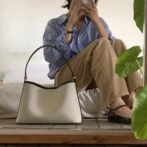 ☁️Canvas Leather Tote Bag☁️